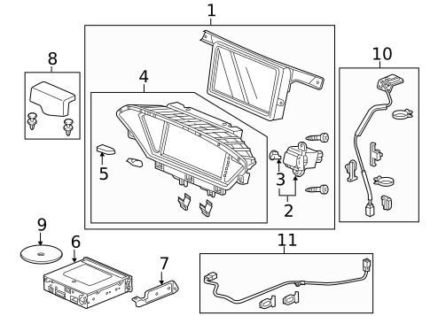 Navigation System Components for 2015 Honda Pilot #0