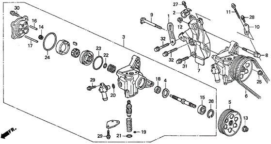 P.S. Pump (1) for 1997 Acura CL #0
