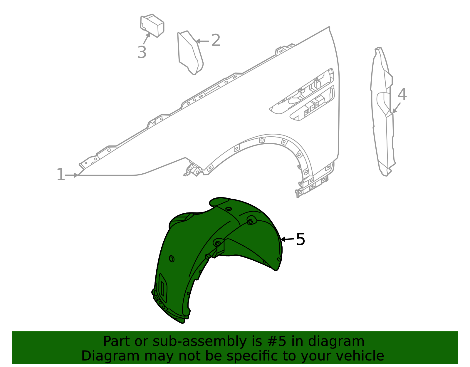 2021-2024 Genesis GV80 Fender Liner 86811-T6000 | OEM Parts Online