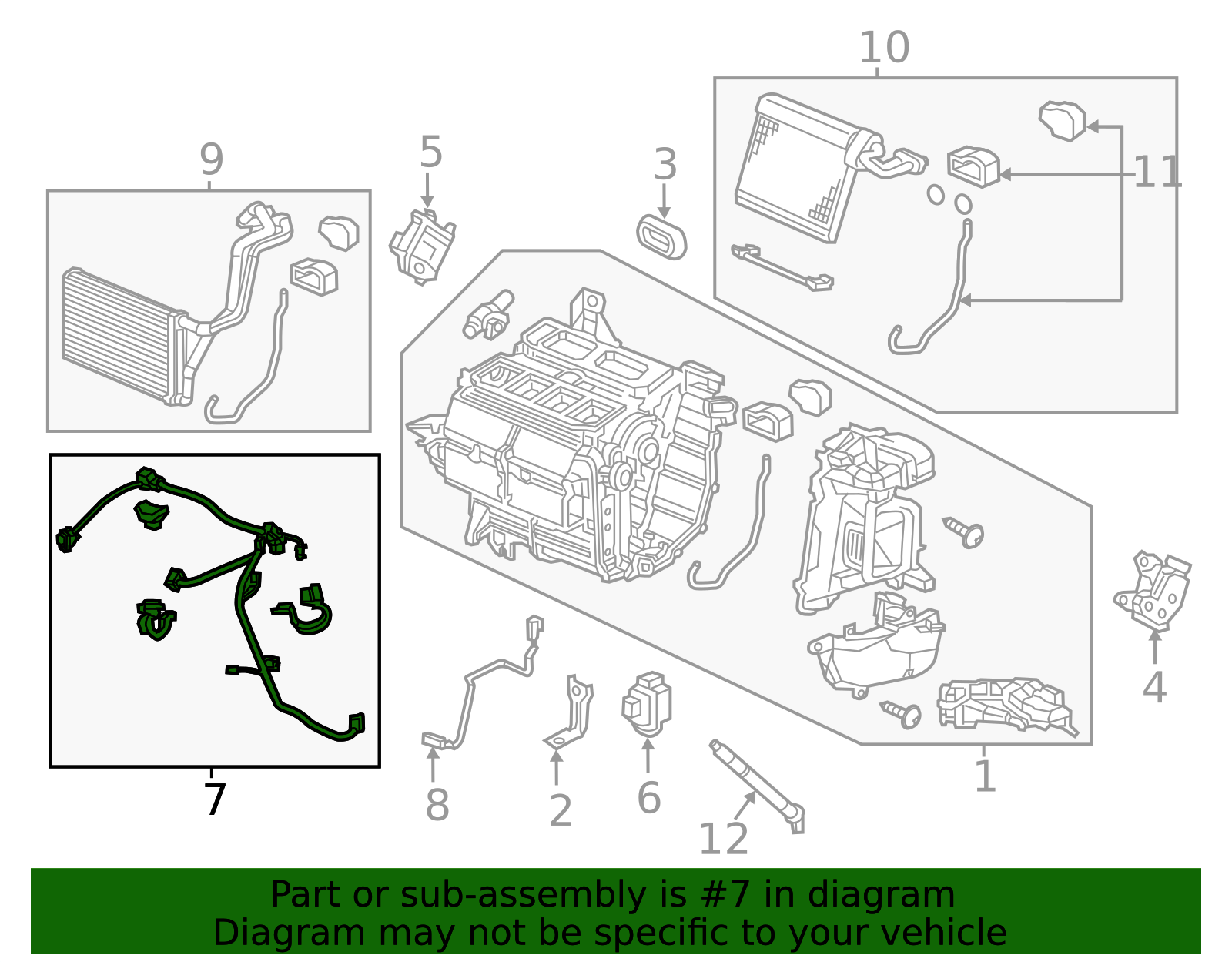 80650-TT1-A70 - Sub-Harness Air Conditioner - 2014 2015 Honda
