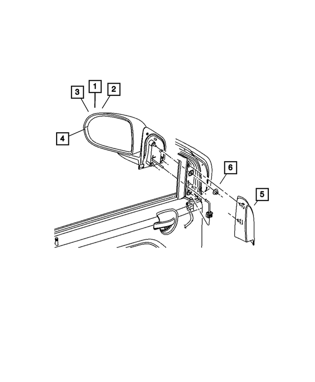 5116406AB - : Mirror Replacement Glass, Right for Mopar Image
