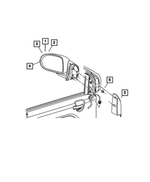 5155459AG - Doors, Door Mirrors and Related Parts: Outside Rearview Mirror, Left for Mopar Image