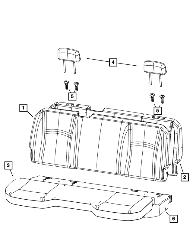 5NA39LA8AA - Interior Trim: Rear Seat Back Cover for Mopar Image image