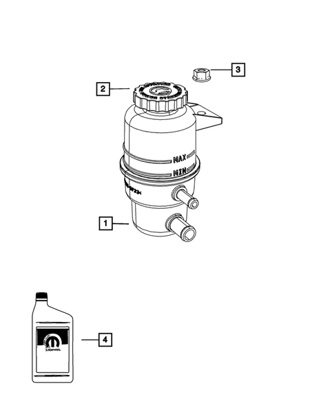 Power Steering Pump and Reservoir for 2009 Chrysler Town & Country #0