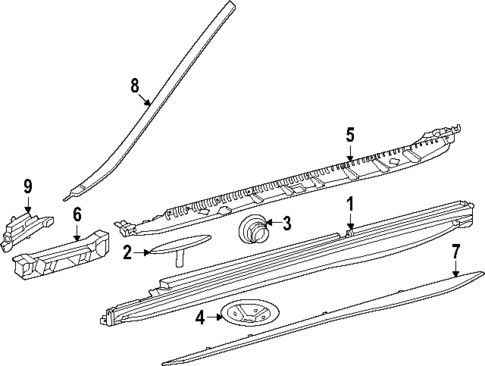 Exterior Trim - Pillars for 2025 Mercedes-Benz GLC350e #1