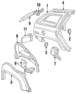 F2AZ5426482A - Body: Striker Reinforced for Ford Image