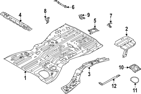 Rear Floor & Rails for 2024 Nissan Pathfinder #0