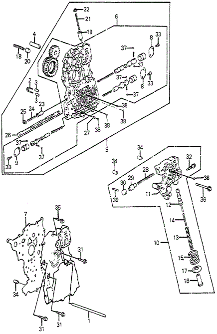AT Main Valve Body  - Regulatorvalve for 1984 Honda Accord #0