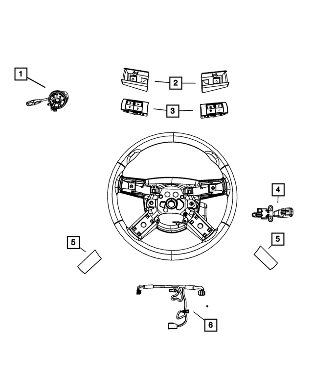 1CJ951DVAA - Electrical: Steering Wheel Switch Bezel, Left for Mopar Image