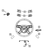 1CJ951DVAA - Electrical: Steering Wheel Switch Bezel, Left for Mopar Image