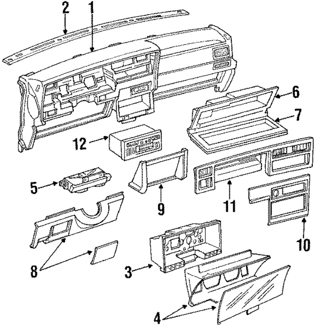 P323HC5 - Body: Instrument Panel for Mopar Image