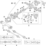 KA0127261 - Universals &amp; Rear Axle: Pinion Shaft for Mazda: CX-5, CX-50, CX-9 Image