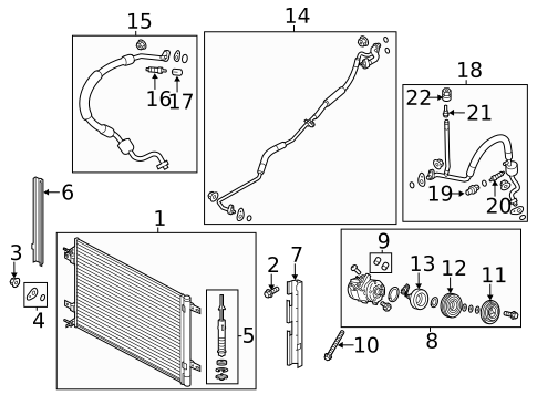 A/C Condenser & Evaporator for 2015 Ford F-350 Super Duty #0