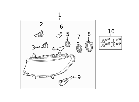 Headlamp Components for 2024 Mercedes-Benz Sprinter 3500 #0