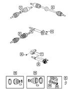 R4668936AC - Front Wheel Drive; Differential and Drive Line: Axle Half Shaft, Remanufactured, Right for Mopar Image