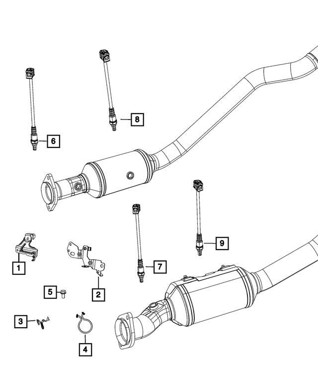 68192830AA - Electrical: Oxygen Sensor Bracket for Mopar Image
