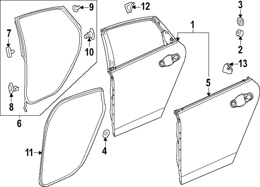 67550-30A-A00ZZ - Door Shell 2023-2025 Honda Accord | Honda Parts