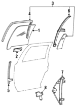 F4VY5425712A - : Door Glass for Lincoln: Town Car Image