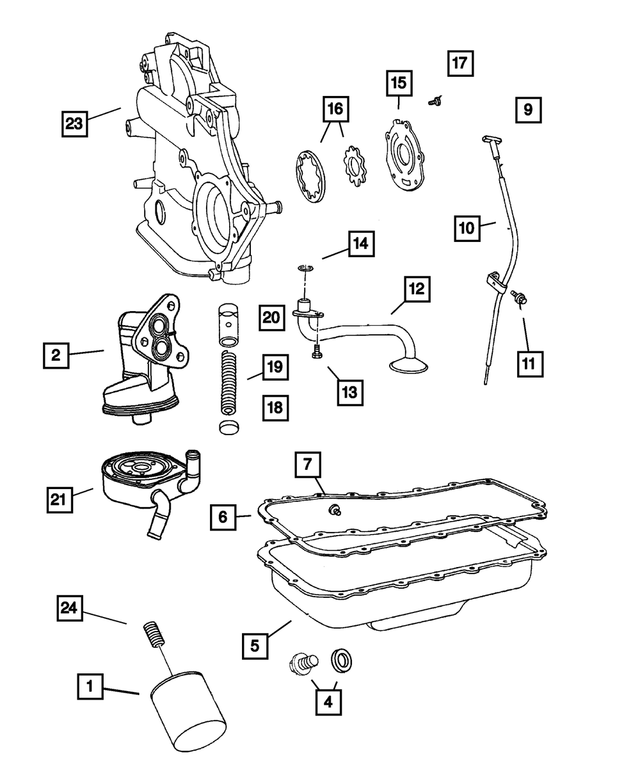 6500070 - Engine 3.3L Six Cylinder: Hex Head Screw And Washer for Mopar Image