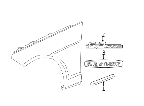 Exterior Trim - Fender for 2013 Mercedes-Benz E400 #0