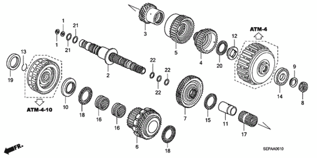 AT Secondary Shaft for 2008 Acura TL #0