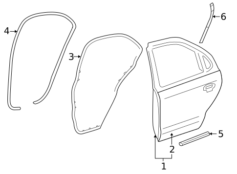 Door & Components for 2009 Ford Taurus #0