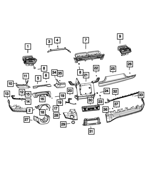 Instrument Panel for 2023 Jeep Grand Cherokee L #0