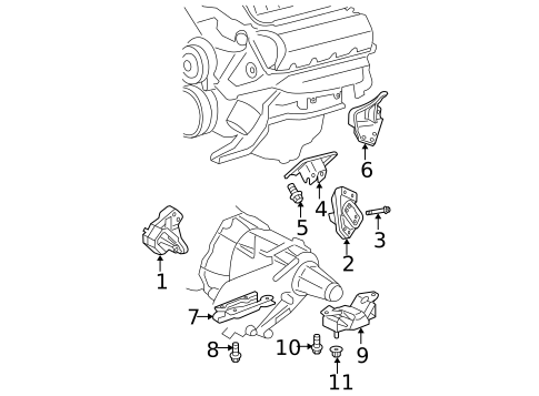 Engine & Trans Mounting for 2007 Dodge Durango #1