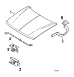 757220231 - Body: Hood for Subaru: Brat, DL, GL, Standard Image