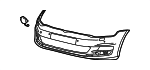 5G0807217LTGRU - Body: Bumper Cover for Volkswagen: Golf R Image