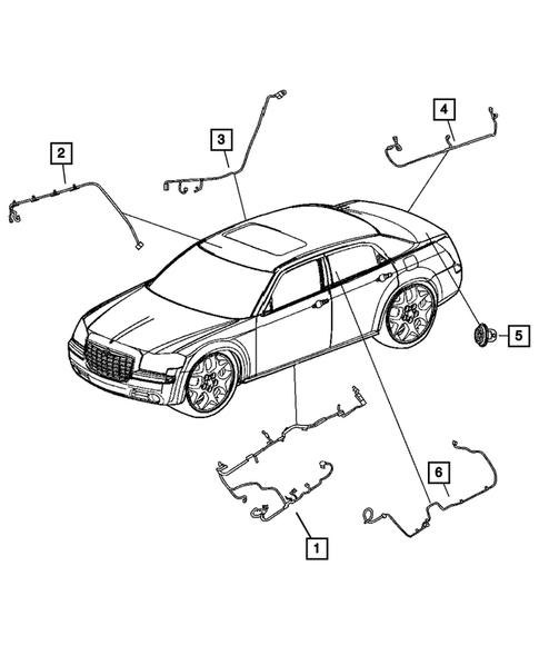 Wiring-Body and Accessories for 2008 Dodge Charger #0