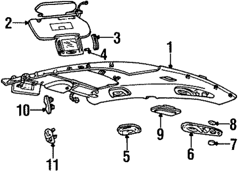 Interior Trim - Roof for 1999 Lincoln Continental #0