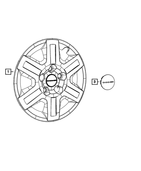 Wheel Covers and Center Caps for 2013 Dodge Journey #0