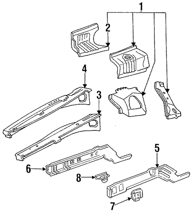 F3SZ16054A - Body: Apron Assembly for Ford Image