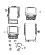 68598823AB - Air Conditioners and Heaters: Center Stack Controls for Ram: 2500, 3500 Image
