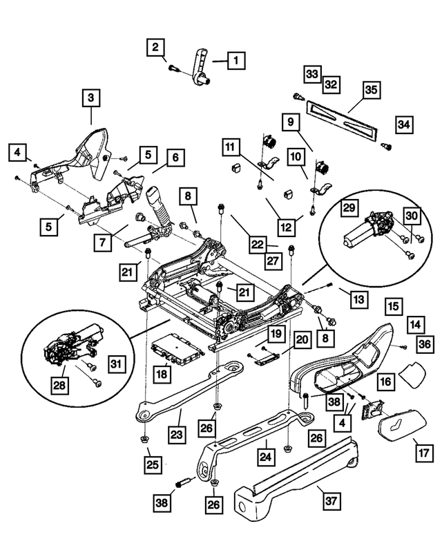1BG531D5AA - Interior Trim: Lumbar Handle for Mopar Image