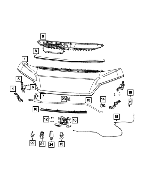 Hood and Hood Release for 2023 Ram ProMaster 3500 #0