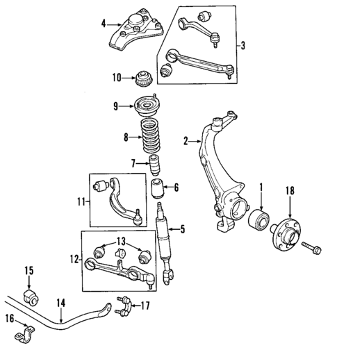Front Suspension for 2002 Volkswagen Passat #0