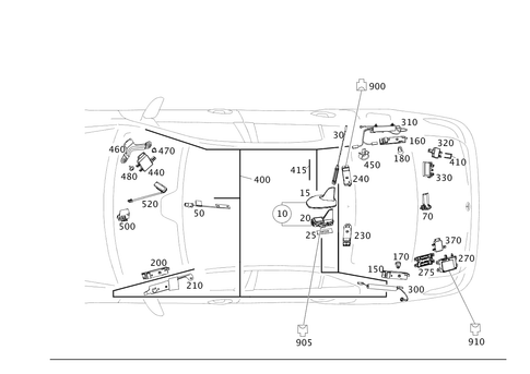 Antenna, Antenna Amplifier and Wiring Harnesses for 2007 Mercedes-Benz E63 AMG #0