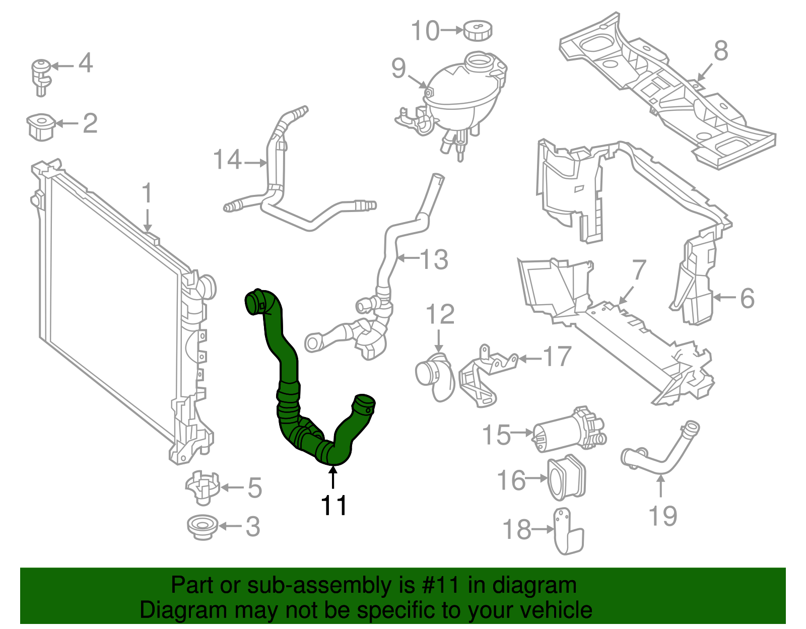 Benz 212 Radiator 212-501-26-82 - Mercedes-Benz Radiator Hose 2012-2018 Mercedes-Benz ...