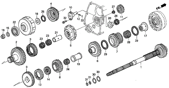 AT Countershaft for 1992 Acura Vigor #0