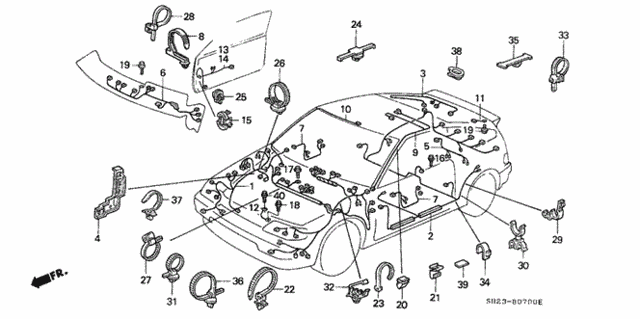 Wire Harness for 1991 Honda CRX #0