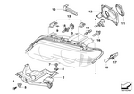 63126940248 - Lighting: Gasket, Headlight and Hood Right for BMW Image