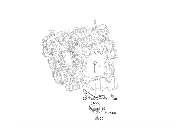 39900803 - Engine Suspension: Screw W Washer Assembly for Mercedes-Benz Image image