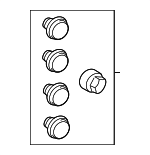 LR043820 - Tire &amp; Wheel: Wheel Lock Set for Land-Rover Image