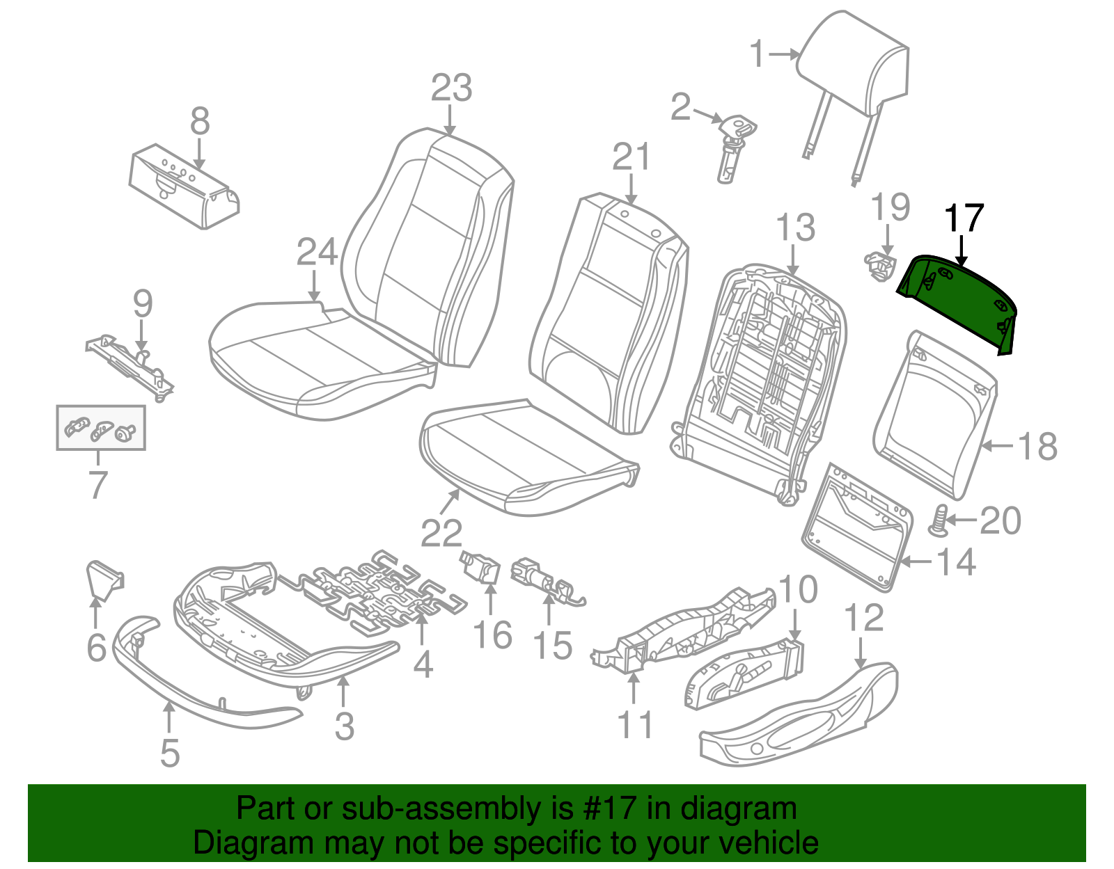 Seat Back Panel - BMW (52-10-7-004-730)