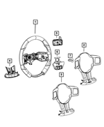 5SJ37DX9AA - Steering: Steering Wheel for Mopar Image