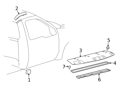 Exterior Trim - Cab for 2004 Ford F-350 Super Duty #1
