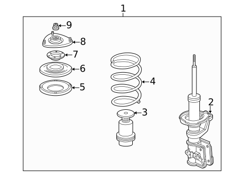 Struts & Components for 2002 Acura RSX #1