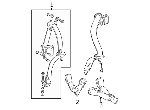 Rear Seat Belts for 2007 Jaguar S-Type #0